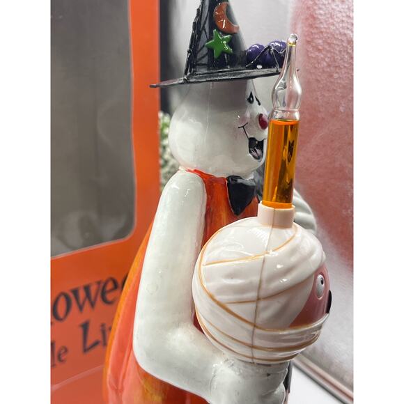 Vintage Metal Halloween Night Light Ghost Pumpkin Mummy 12 Black Orange Decor - Picture 14 of 15